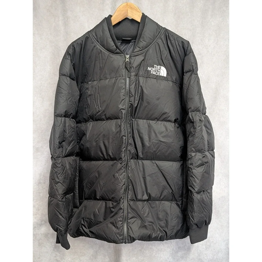 The North Face Mens Nordic Puffer Jacket 700-Down‎ Black/White XL